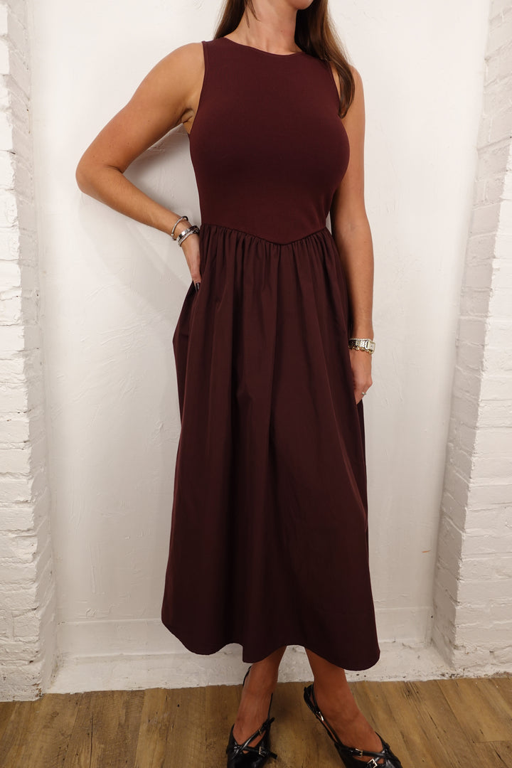 Meg Mixed Media Midi Dress