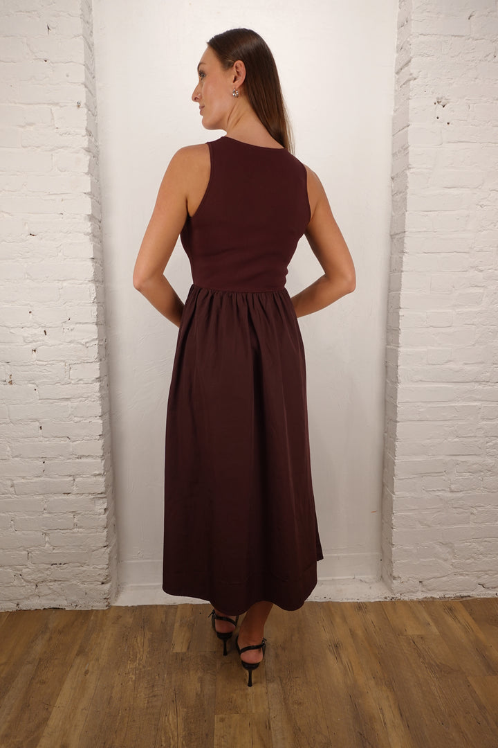 Meg Mixed Media Midi Dress