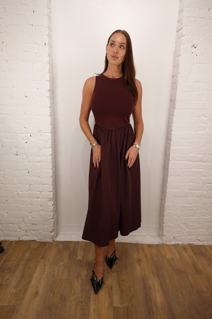 Meg Mixed Media Midi Dress