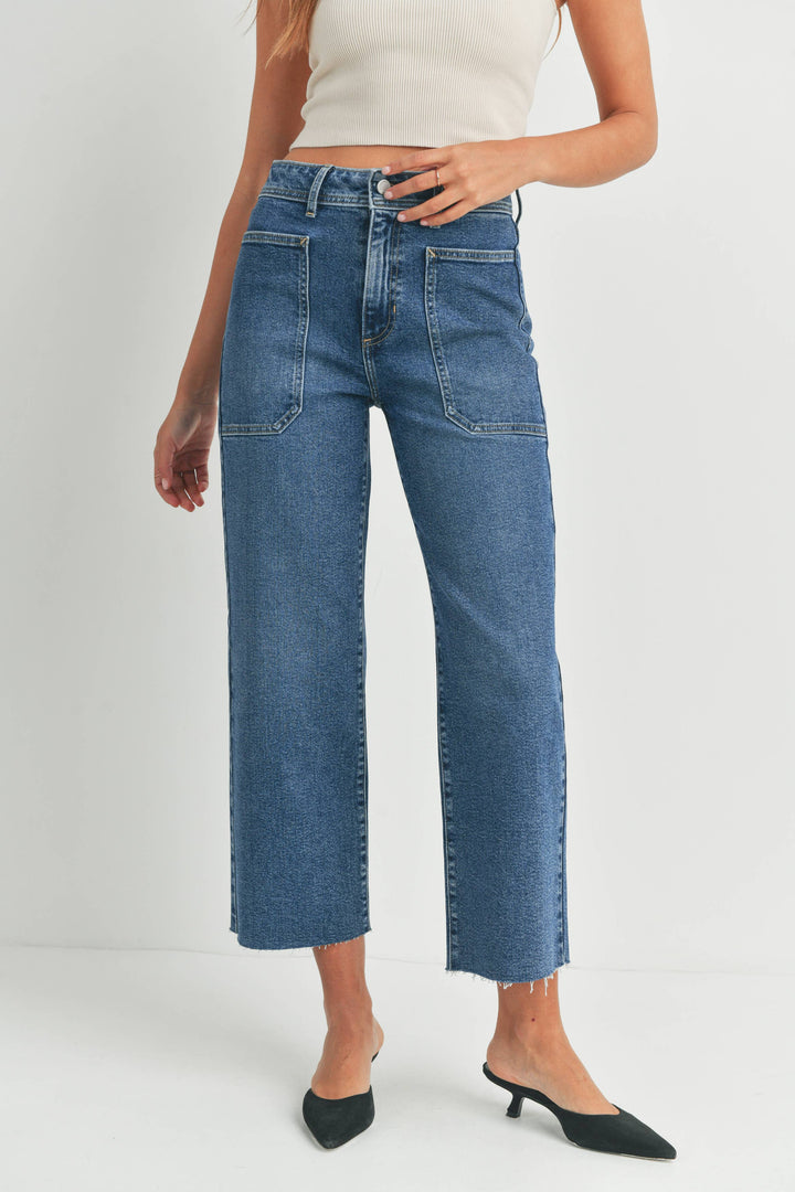 Blue Utility Wide Leg