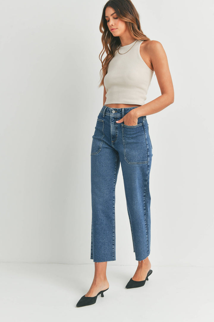 Blue Utility Wide Leg