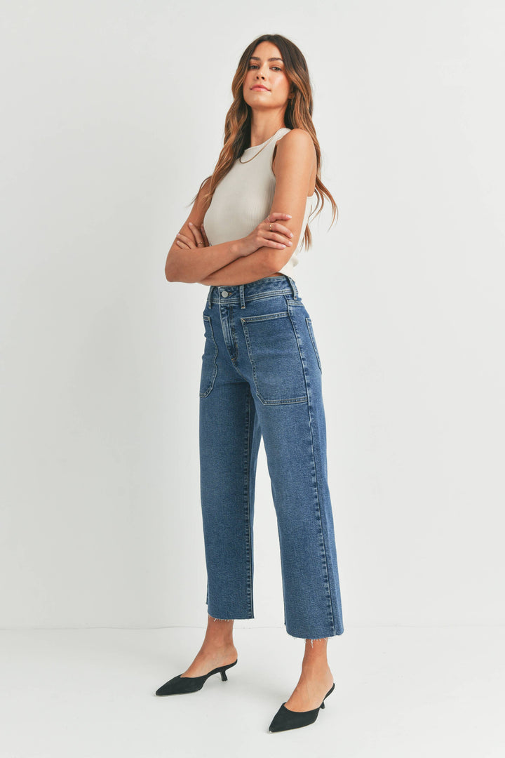 Blue Utility Wide Leg