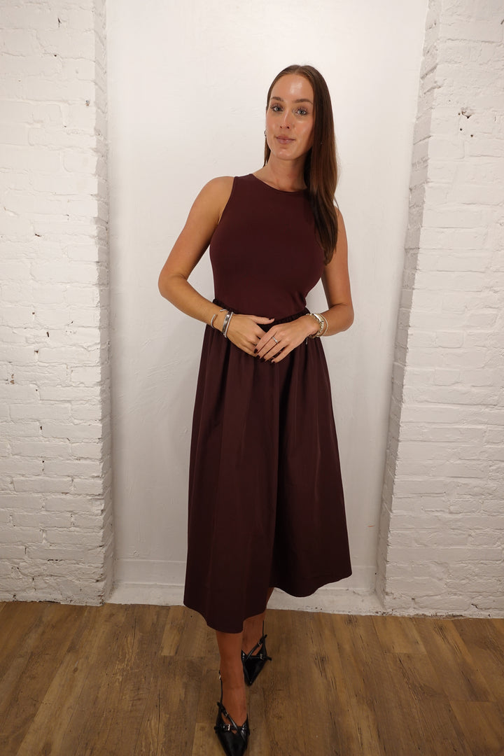 Meg Mixed Media Midi Dress