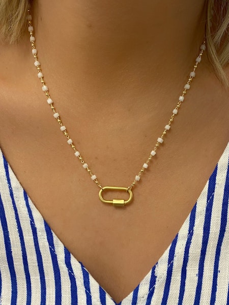 Carabiner Beaded Necklace