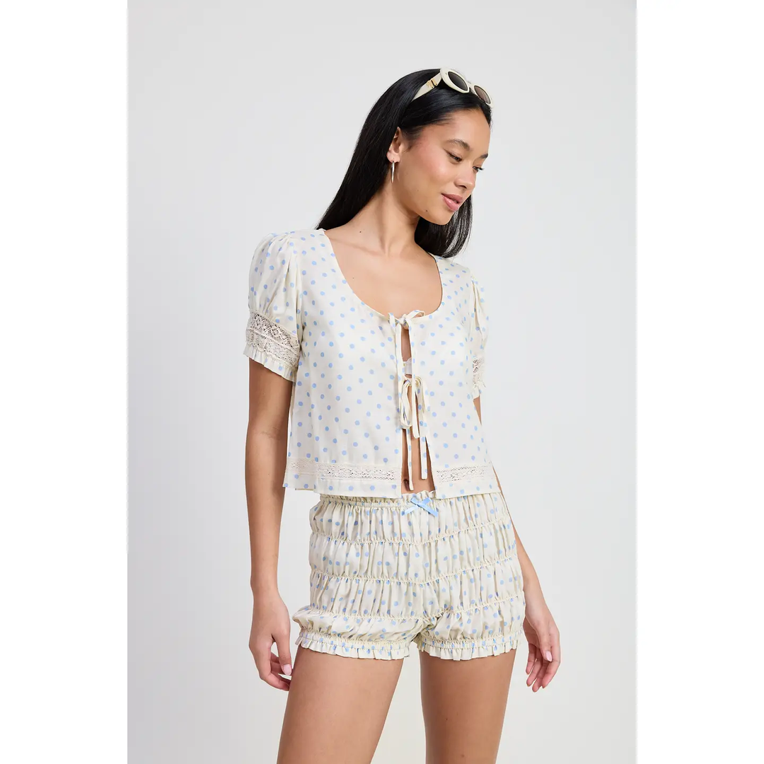 Amara Tie Front Top