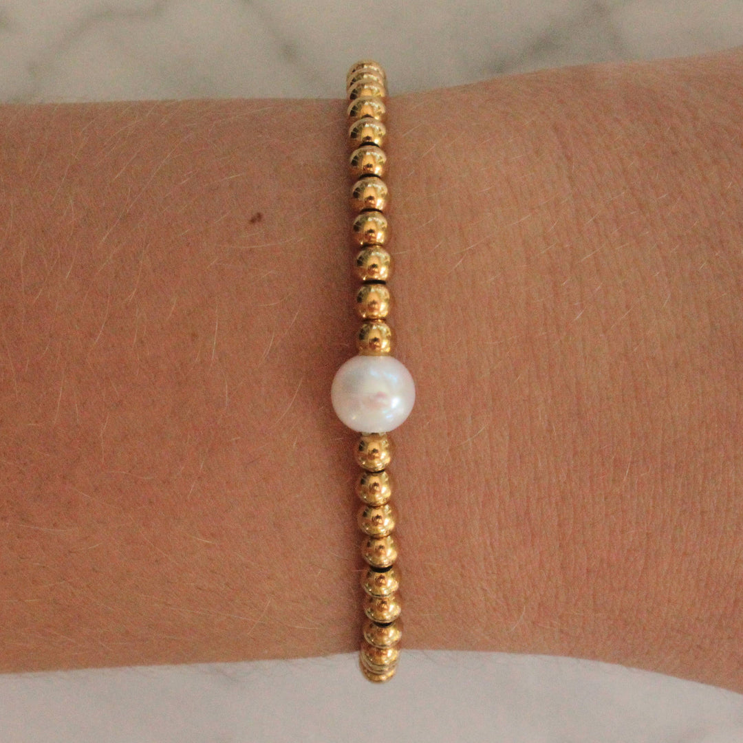 GOLDEN PEARL SINGLE BRACELET