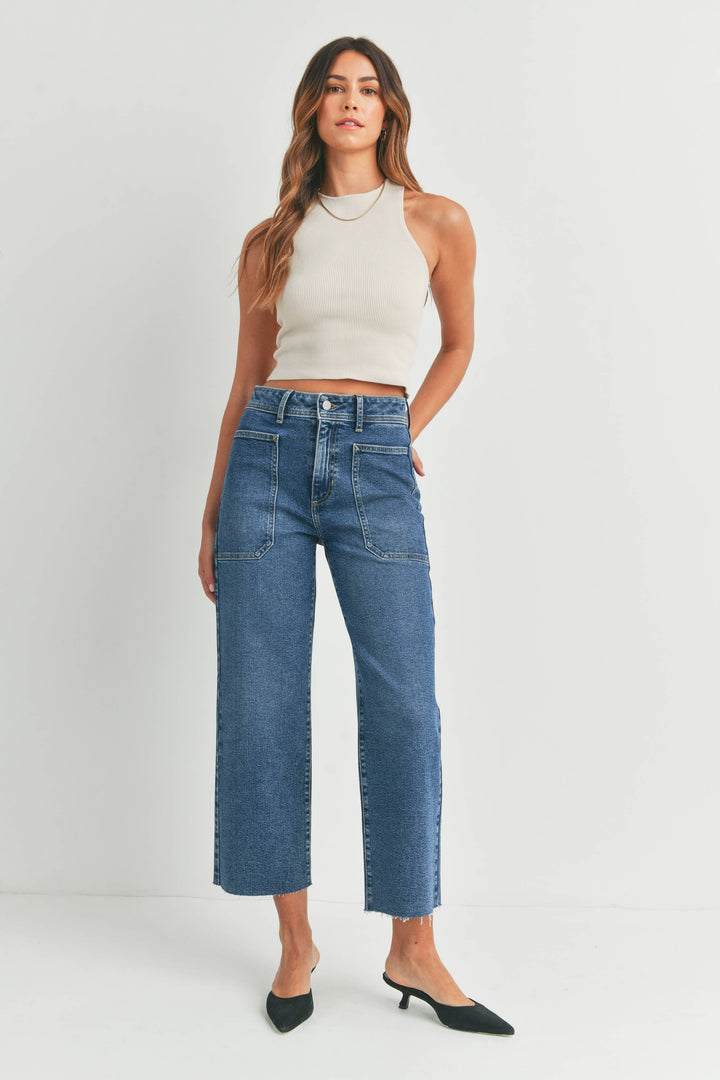 Blue Utility Wide Leg