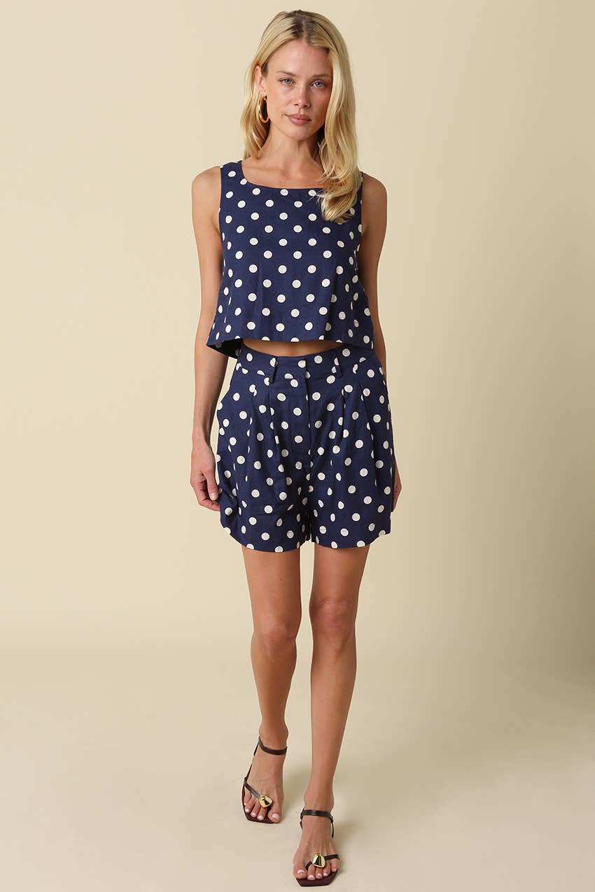 Briselle Polka Dot Tailored Shorts