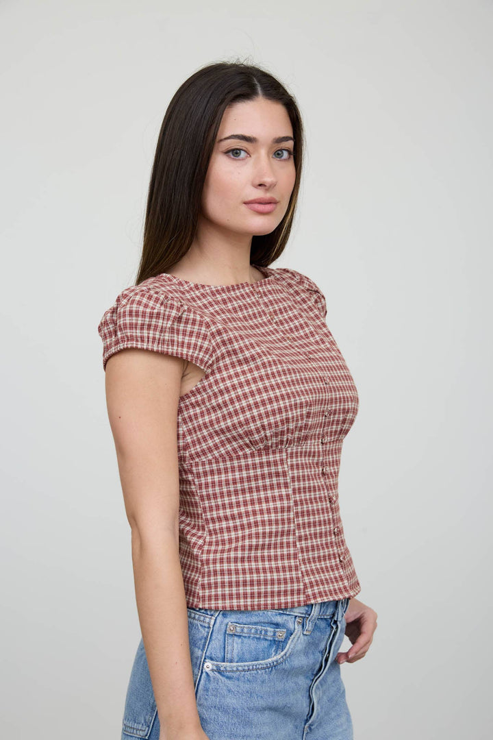 Charley Plaid Top