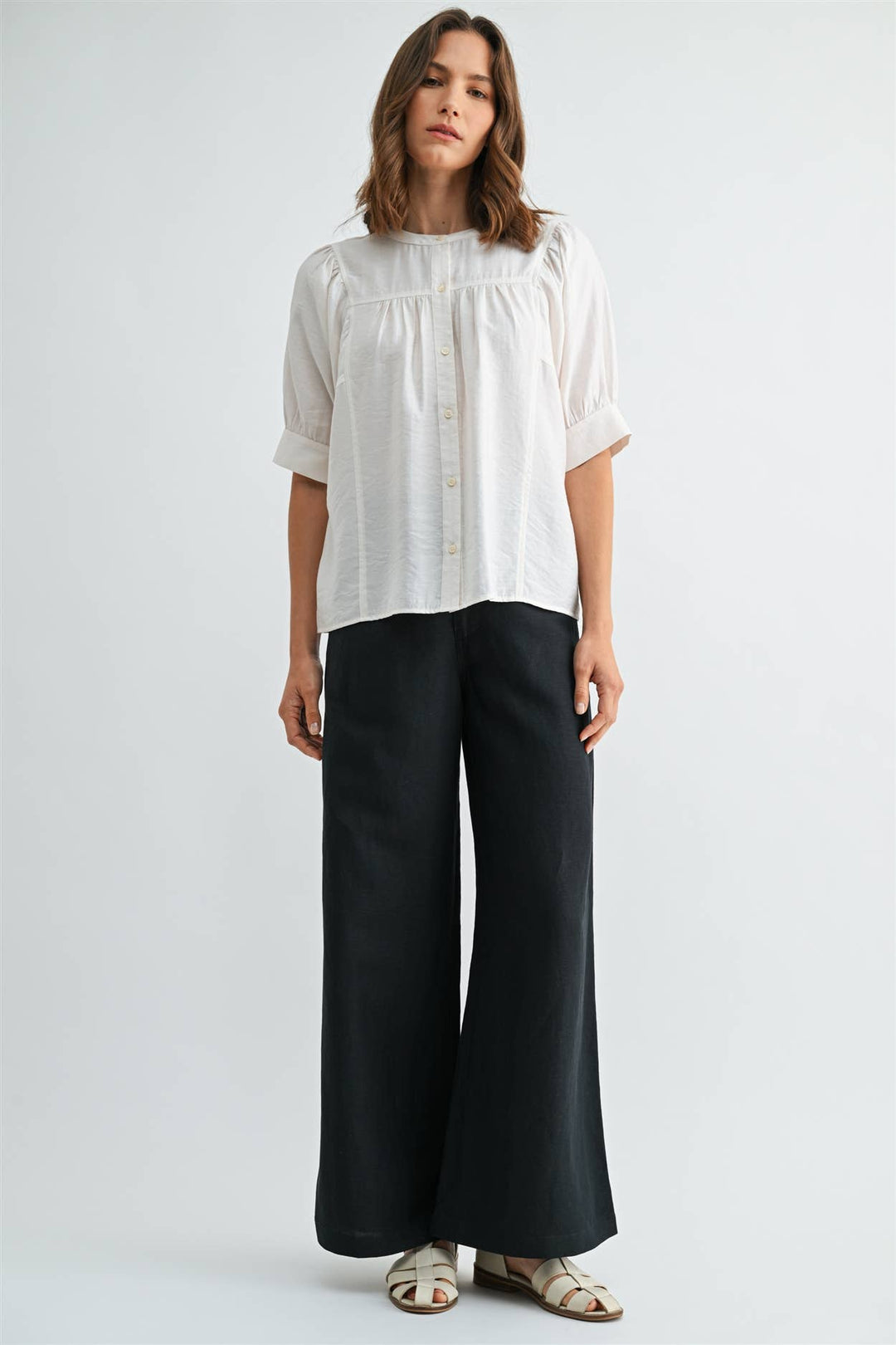 Carol Linen Buttoned Pant