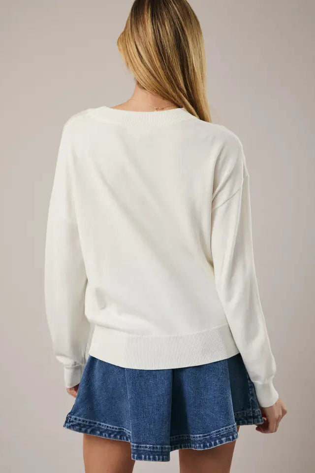 Cherry Graphic Knit Sweater