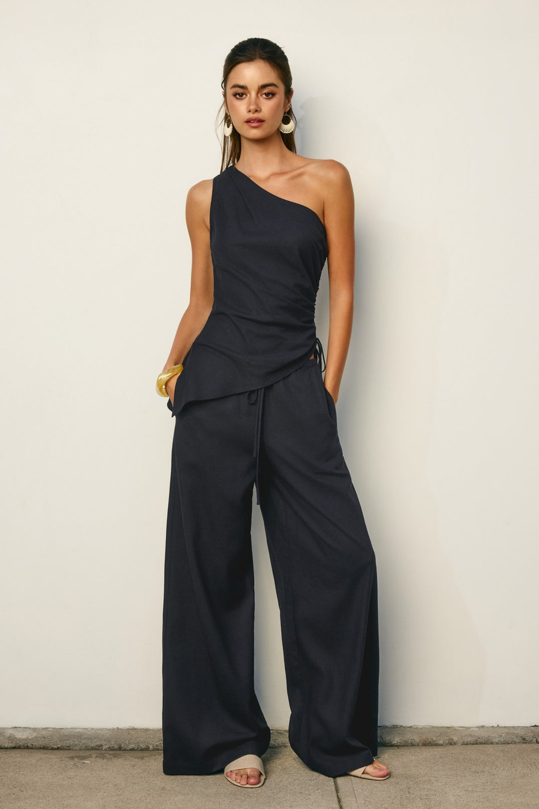 Anna Asymmetrical Ruched Top
