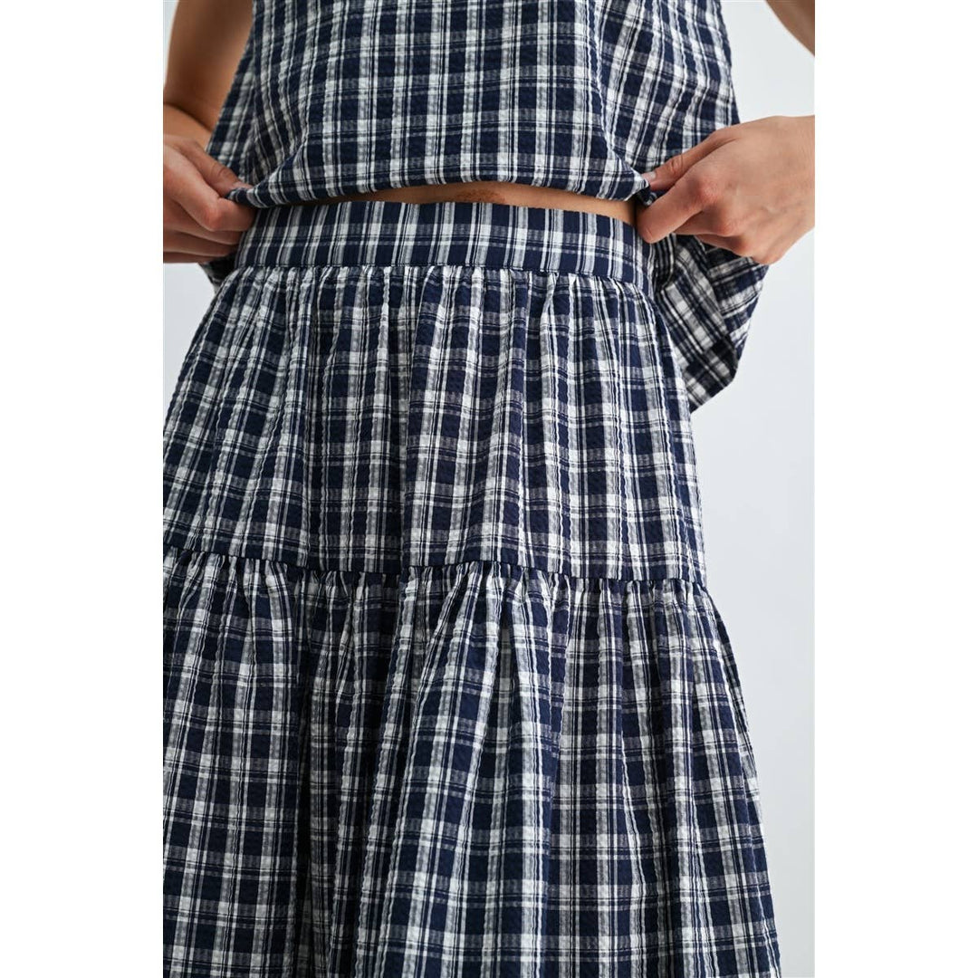 Belle Gingham Midi Skirt