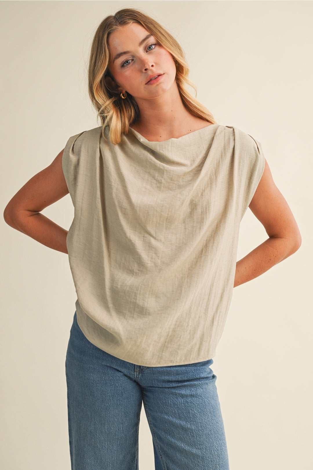 Bridgette Draped Cowl Blouse