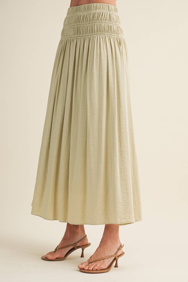 Marie Smocked Maxi Skirt