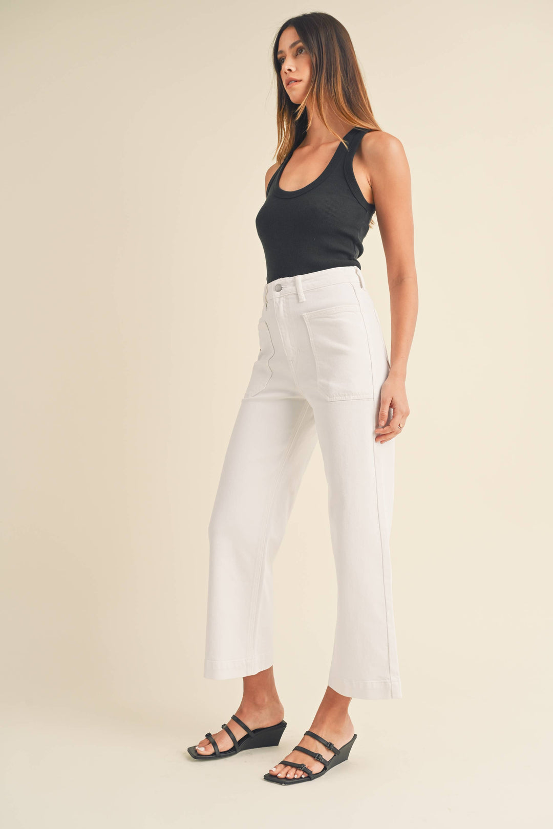 Eve White Utility Pants
