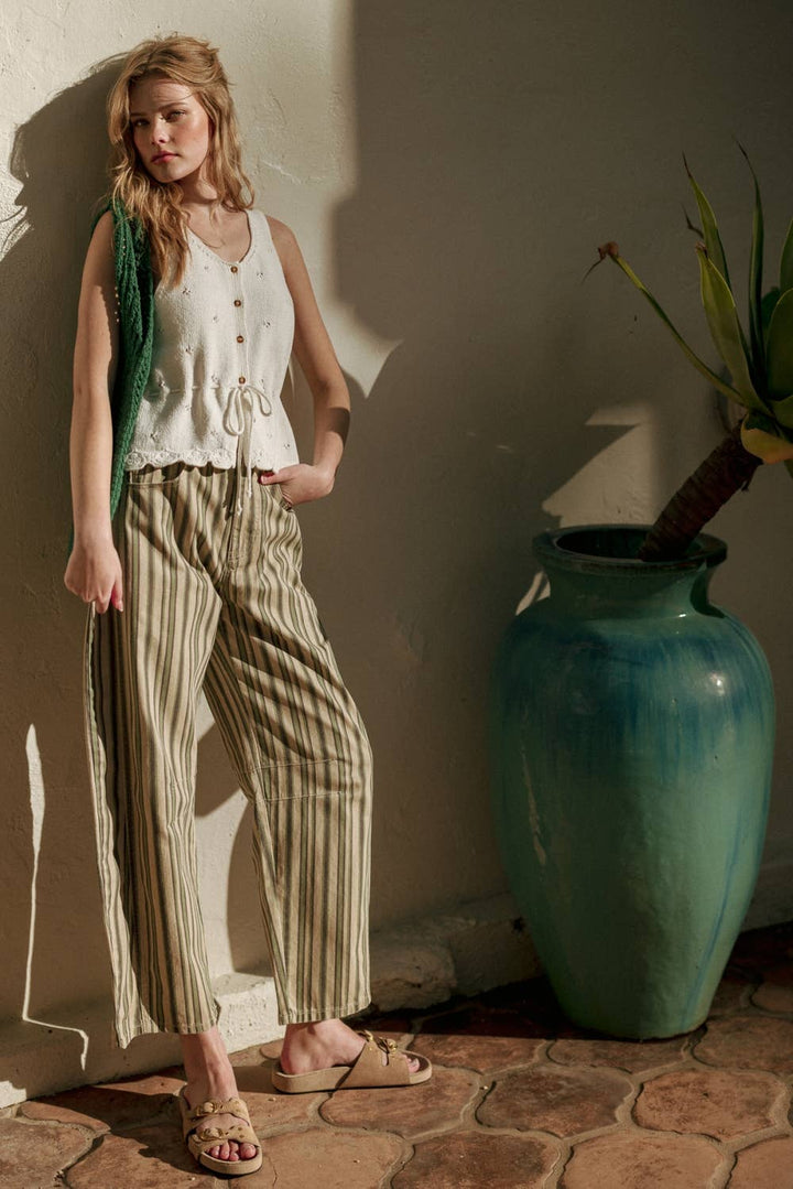 Blair Striped Barrel Pants