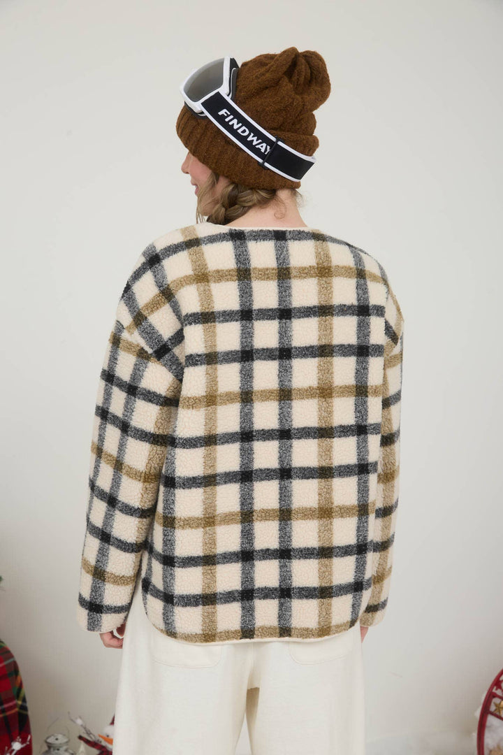 Maddy Plaid Button Down Jacket