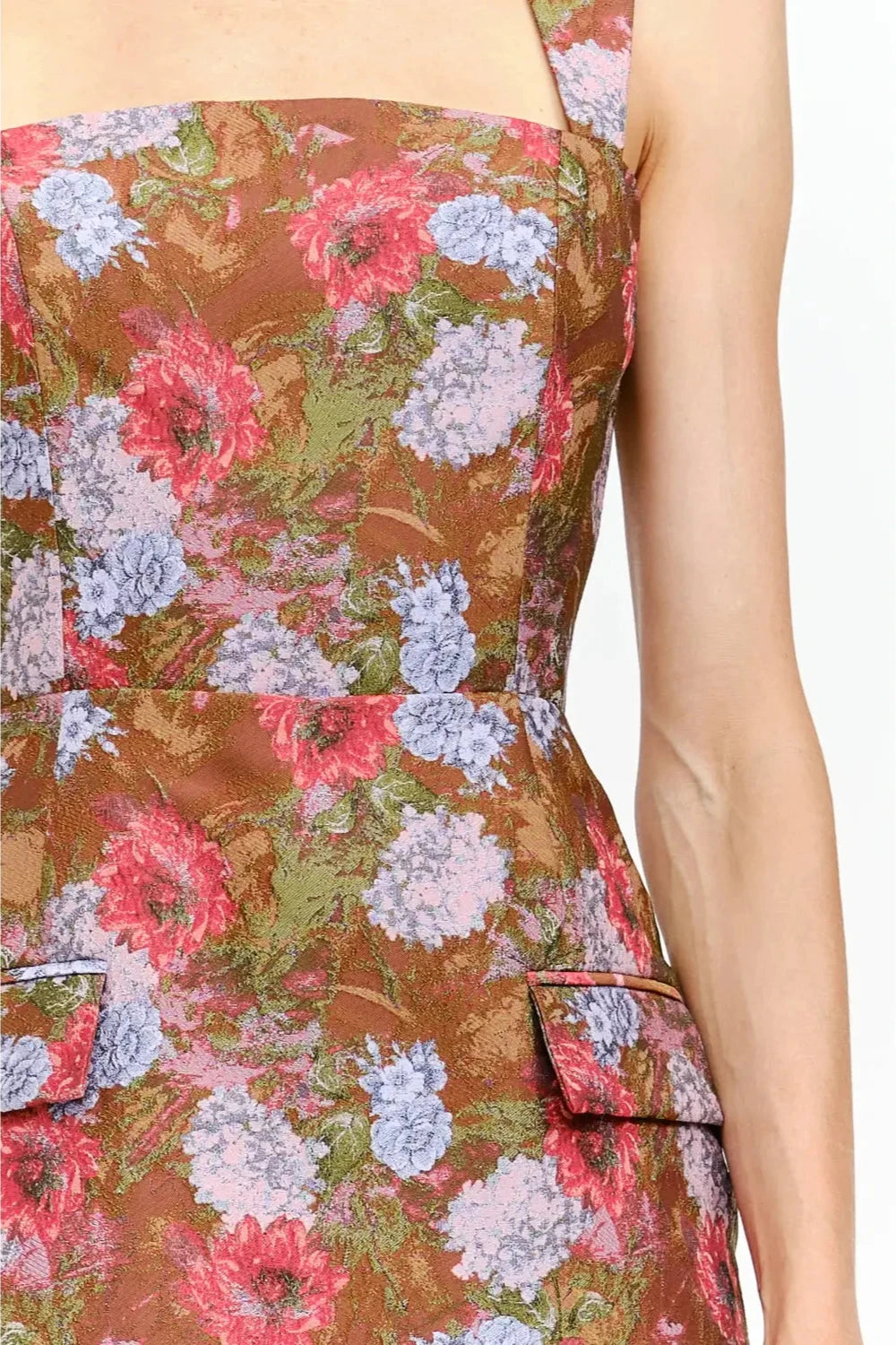 Romony Floral Print Mini Dress