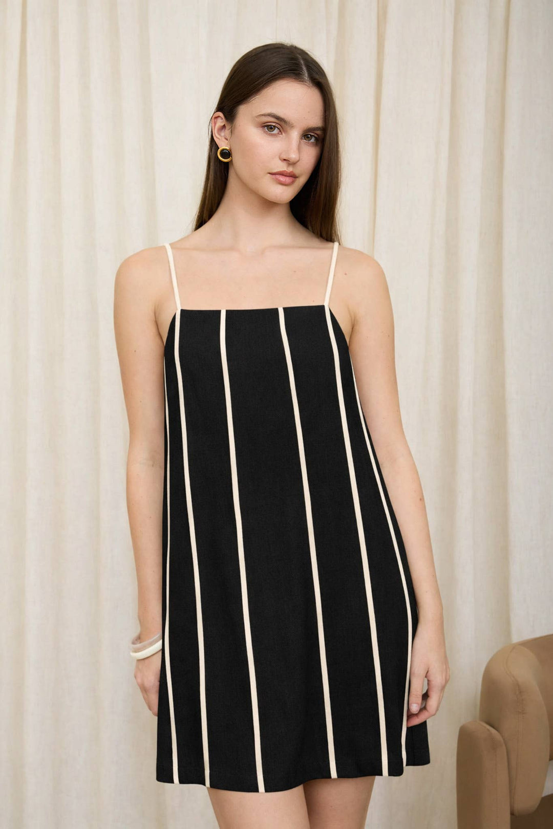 Esme Stripes Linen Mini Dress