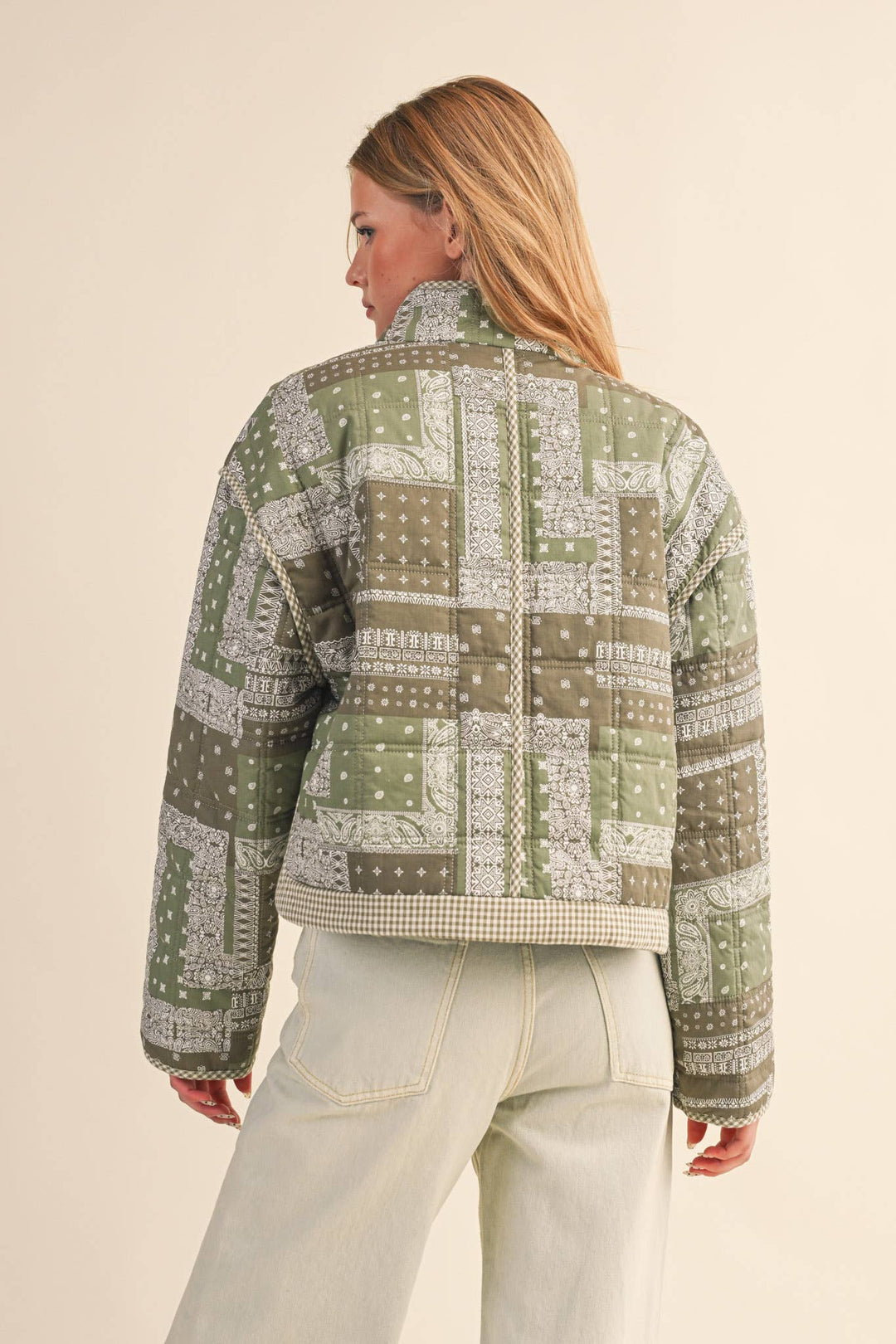 Sandra Bandana Patchwork Quilted Jacket