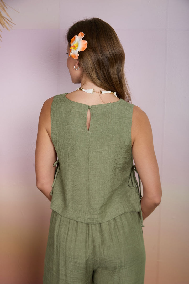 Alana Side Tie Crop Top