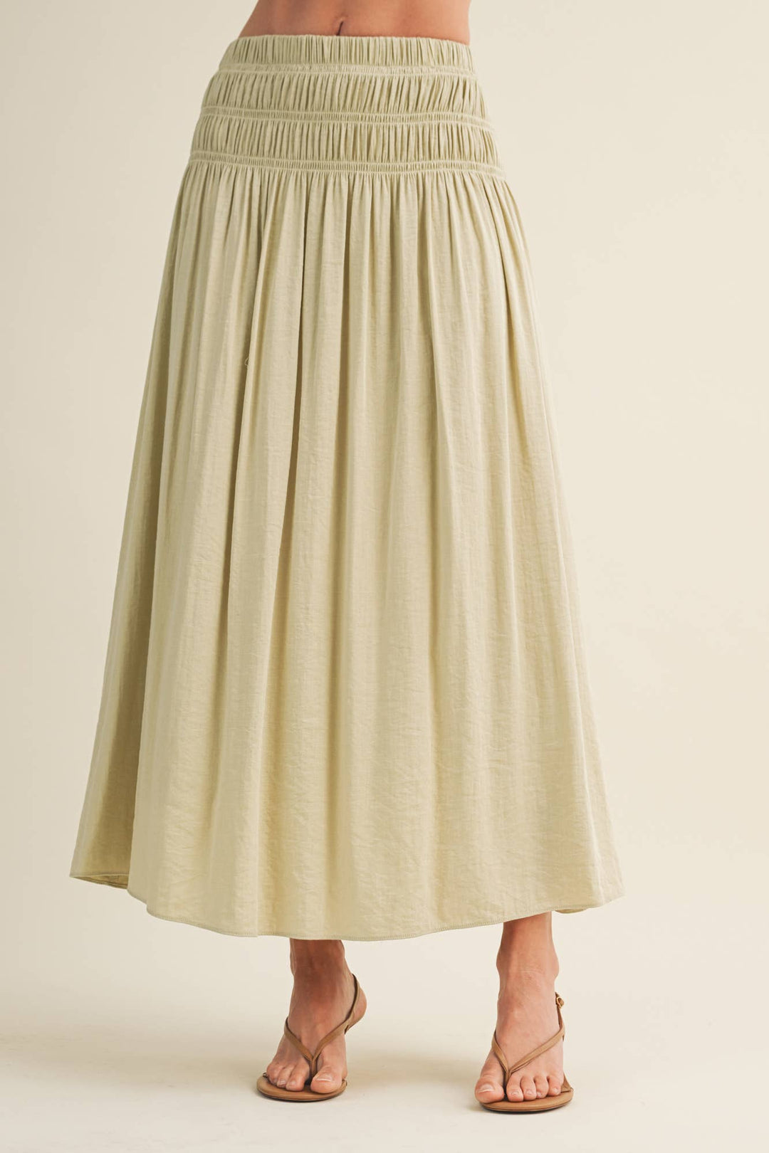 Marie Smocked Maxi Skirt