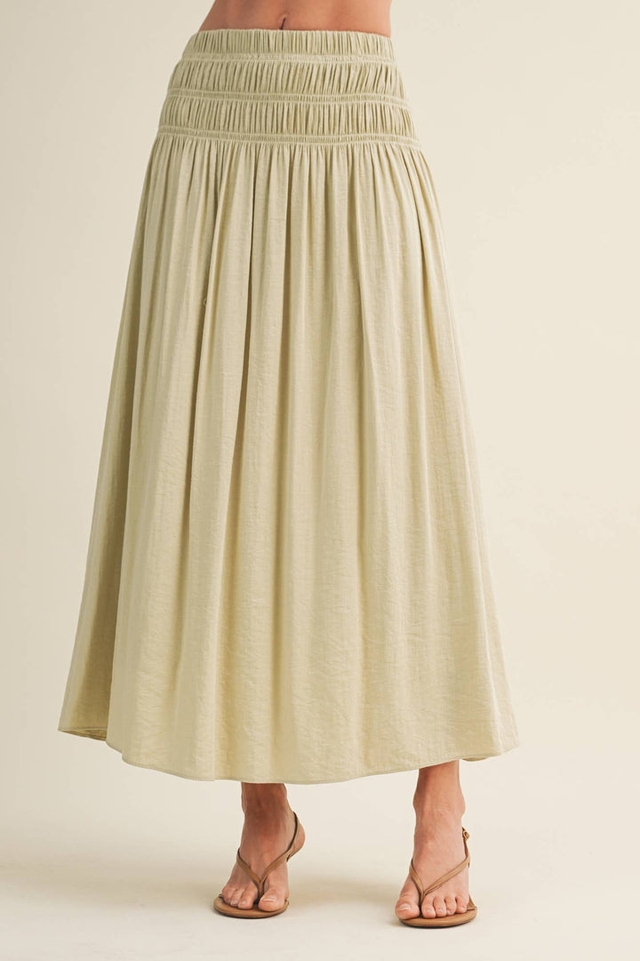 Marie Smocked Maxi Skirt