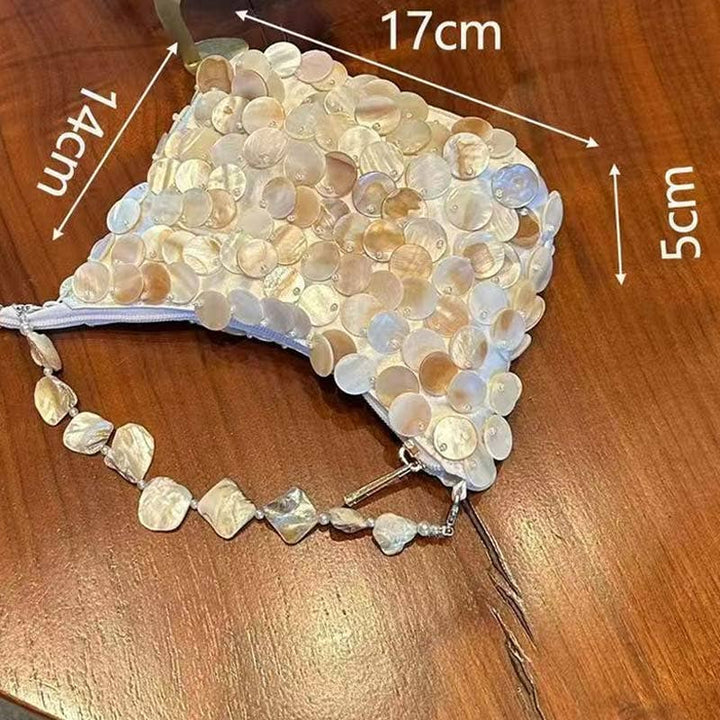 Pearl Shell Beaded Handbag