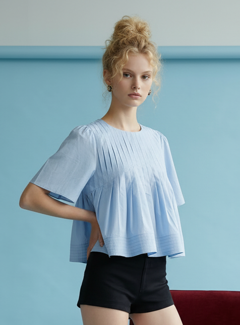 Sophie Pleated Blouse