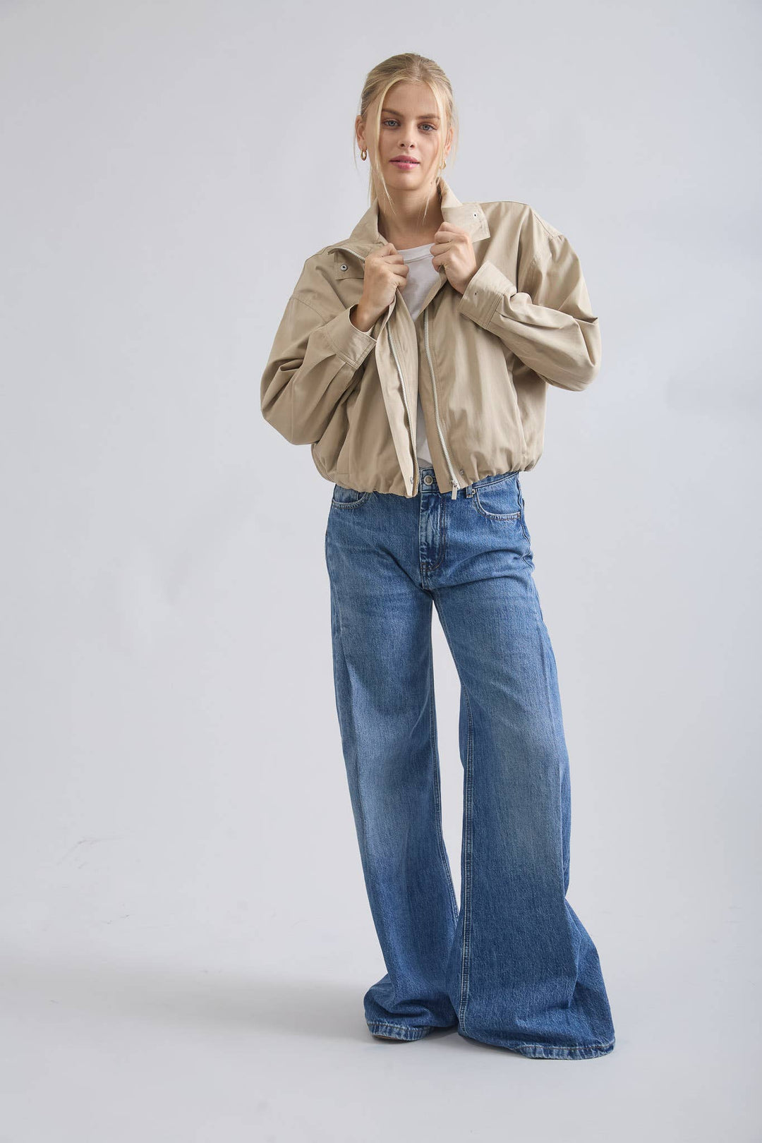 London Zip-Up Mock Neck Jacket