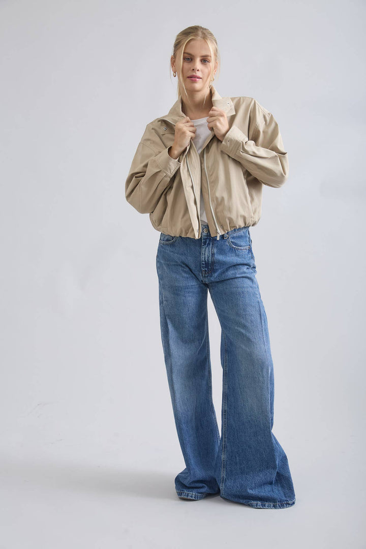 London Zip-Up Mock Neck Jacket