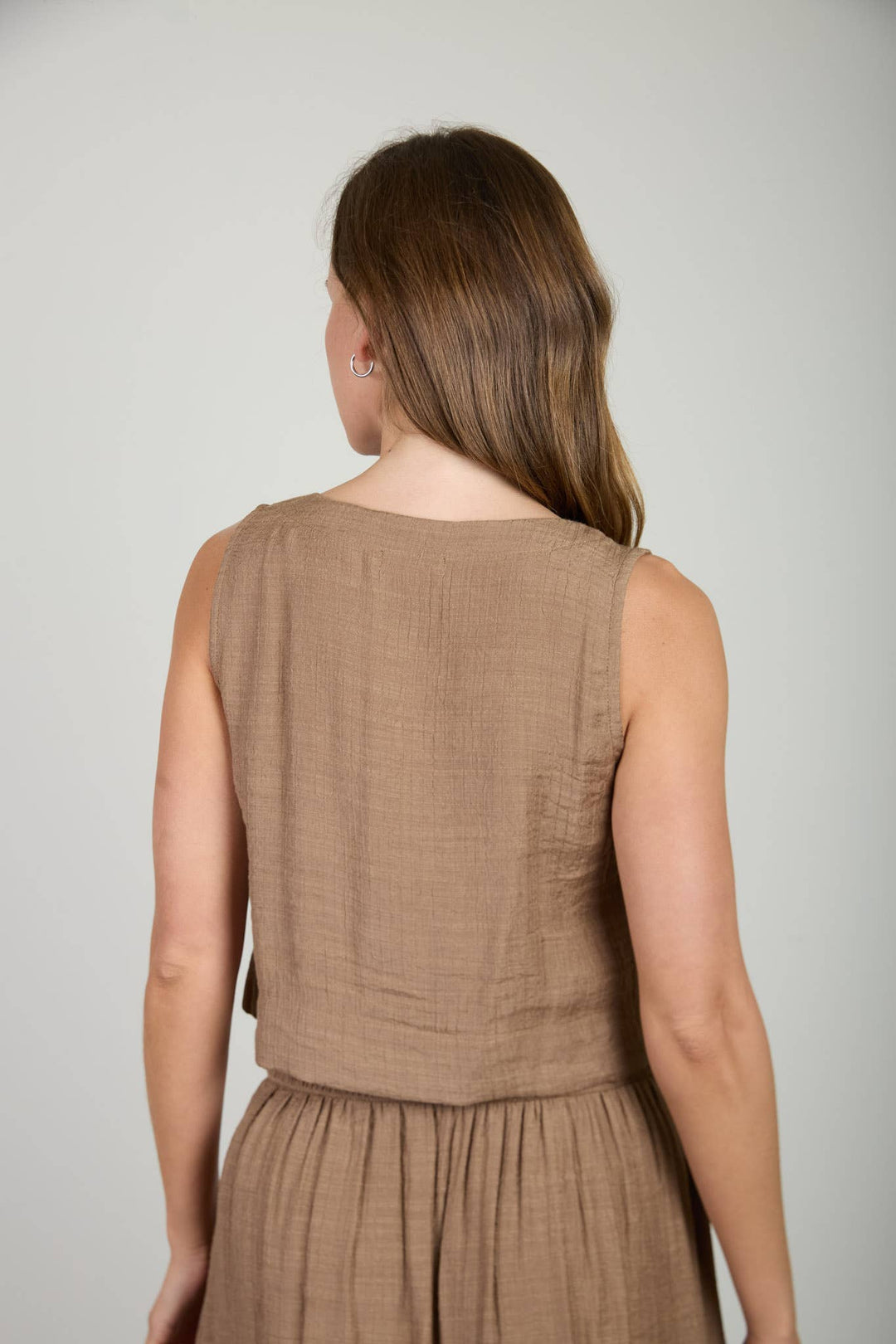 Sierra Textured Button Down Top