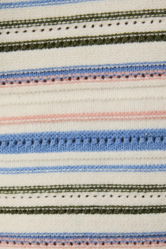 Jessie Collared Striped Sweater