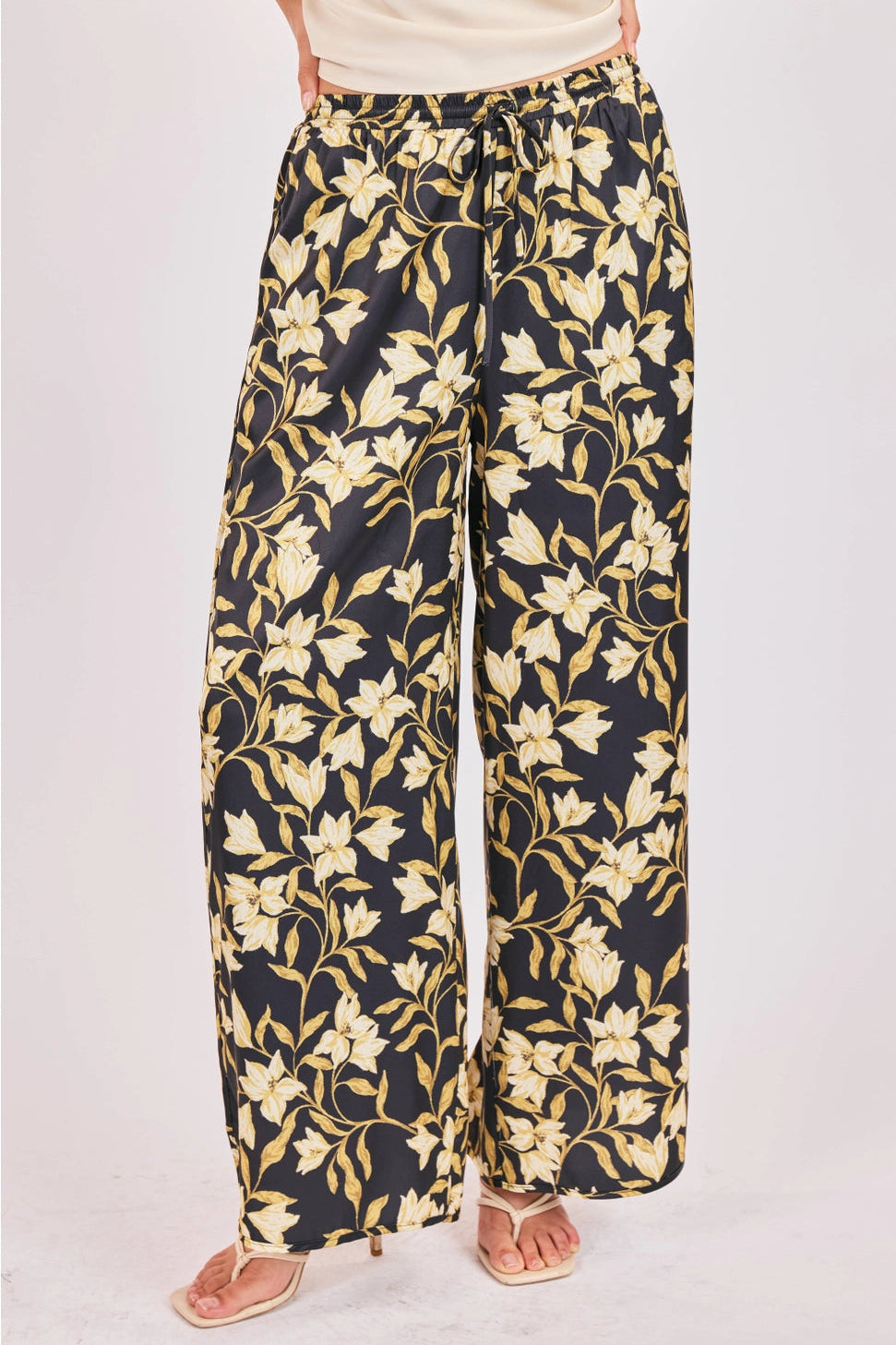 Gala Floral Satin Pants
