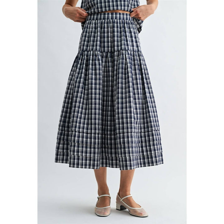 Belle Gingham Midi Skirt