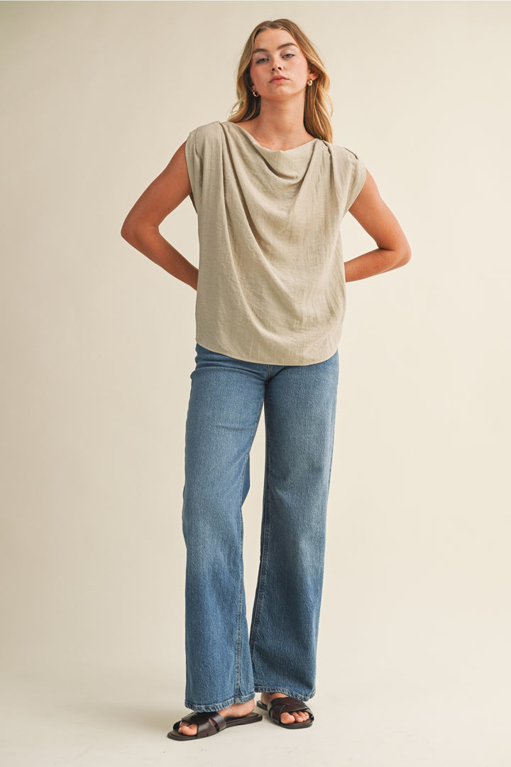 Bridgette Draped Cowl Blouse