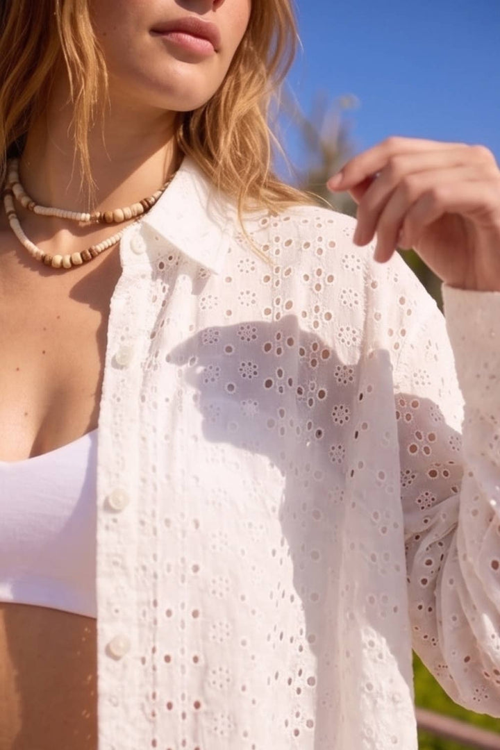 Rhea Textured Button Down Shirt
