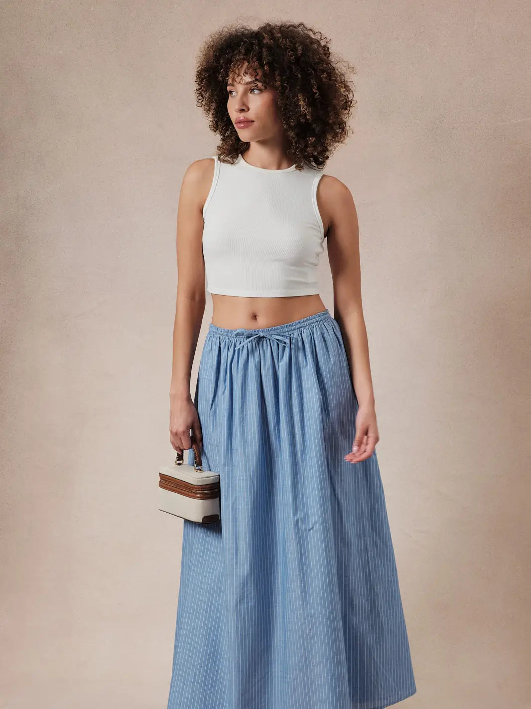 Mari Striped Maxi Skirt