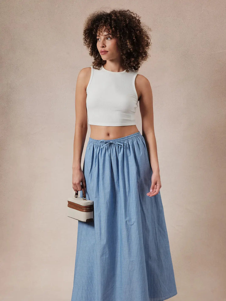 Mari Striped Maxi Skirt