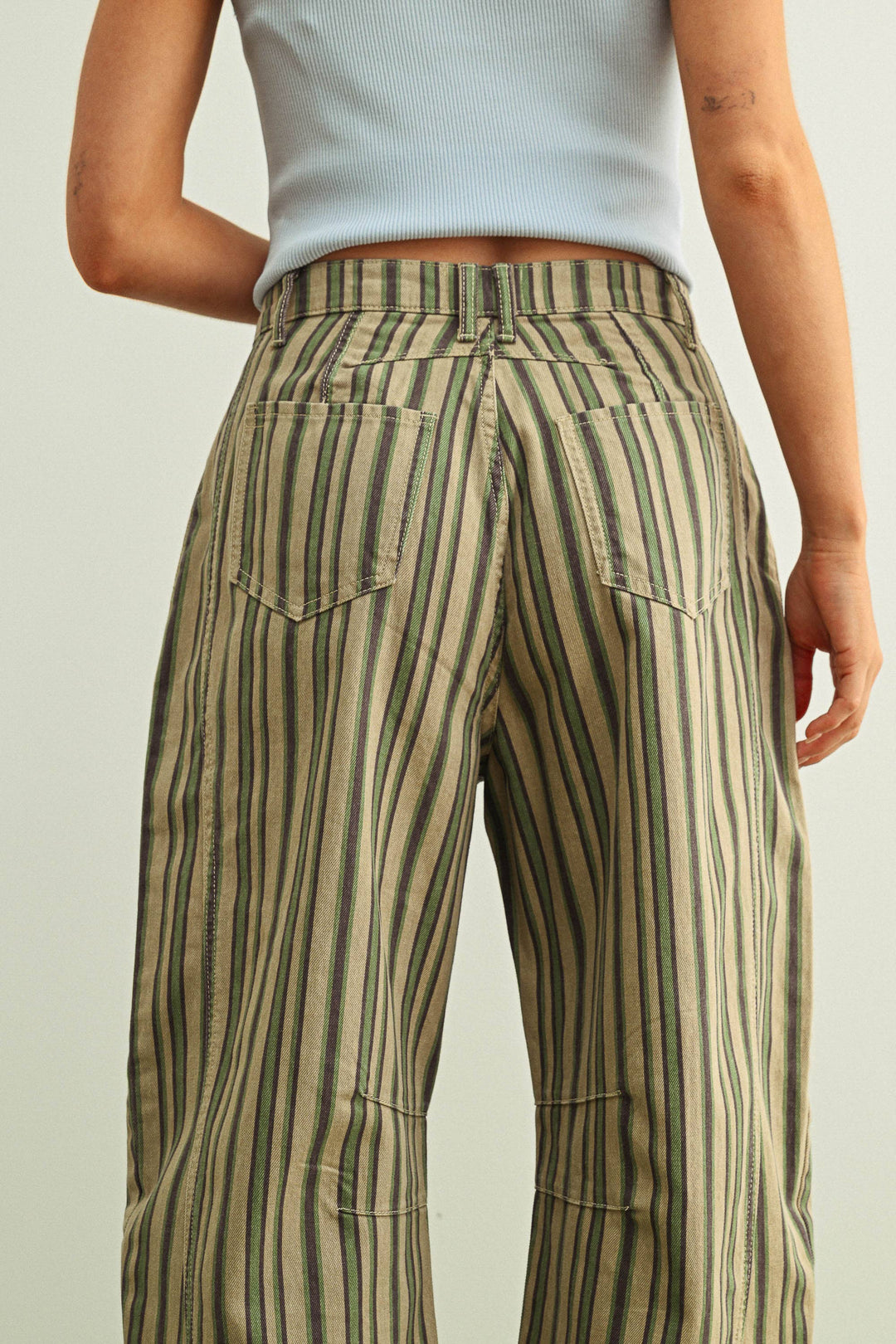 Blair Striped Barrel Pants