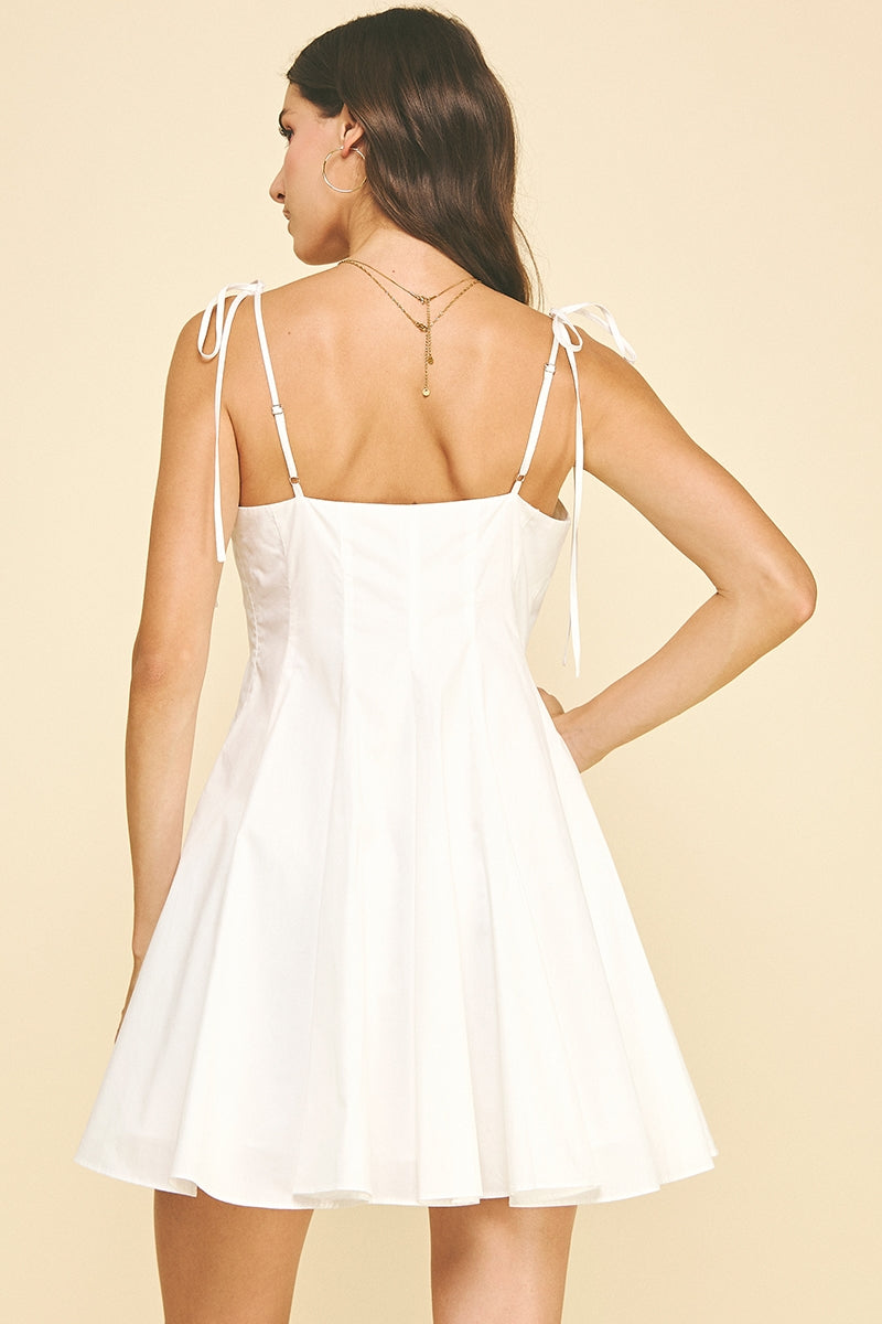 Chelsea Tie Shoulders Mini Dress