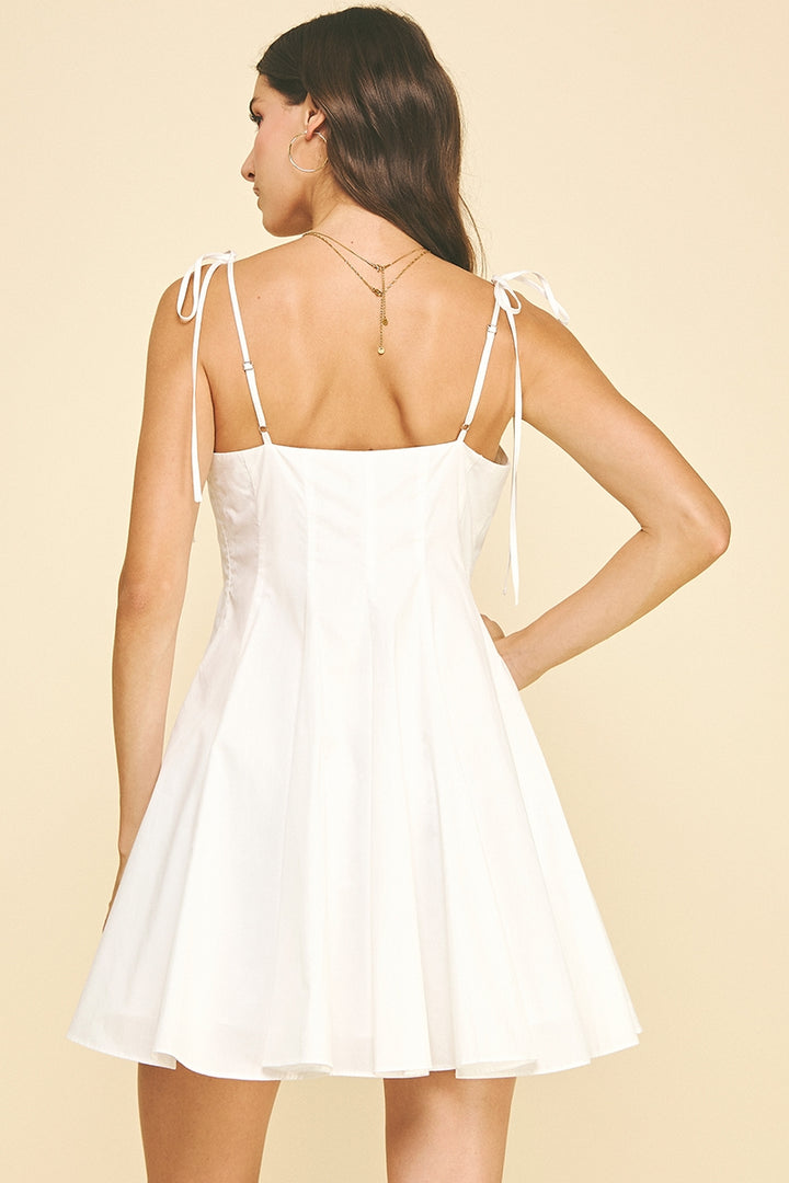 Chelsea Tie Shoulders Mini Dress