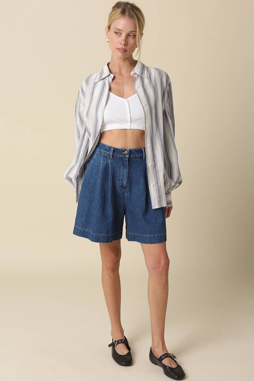 Jaida Denim Bermuda Shorts