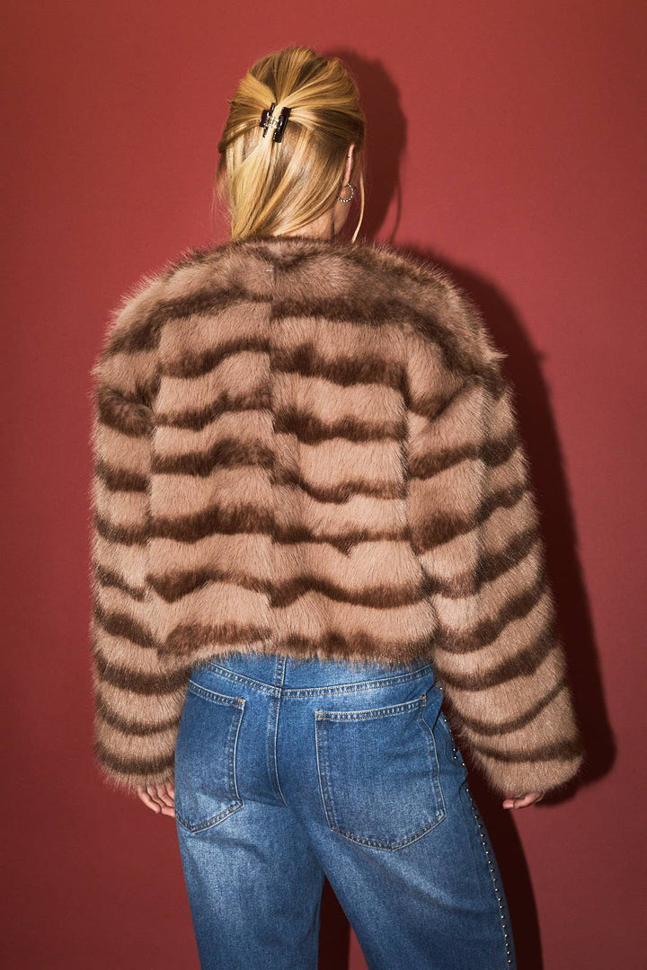 Farrah Faux Fur Crop Coat
