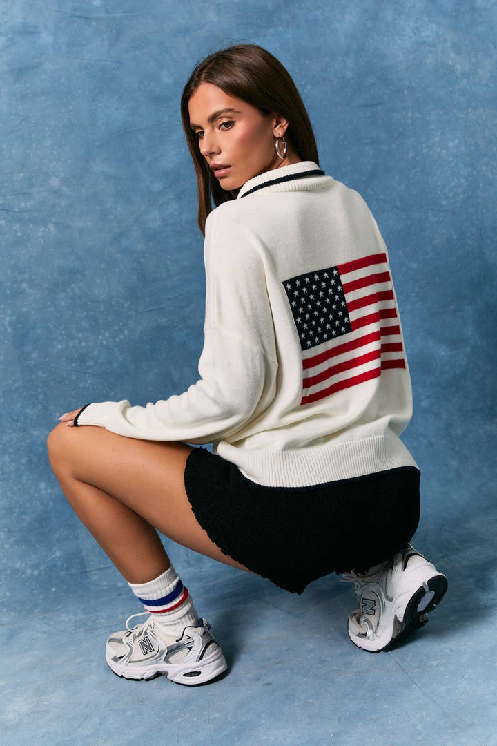 Americana Zip Pullover