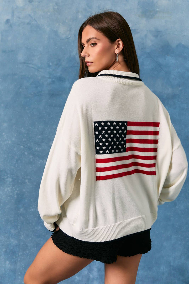 Americana Zip Pullover