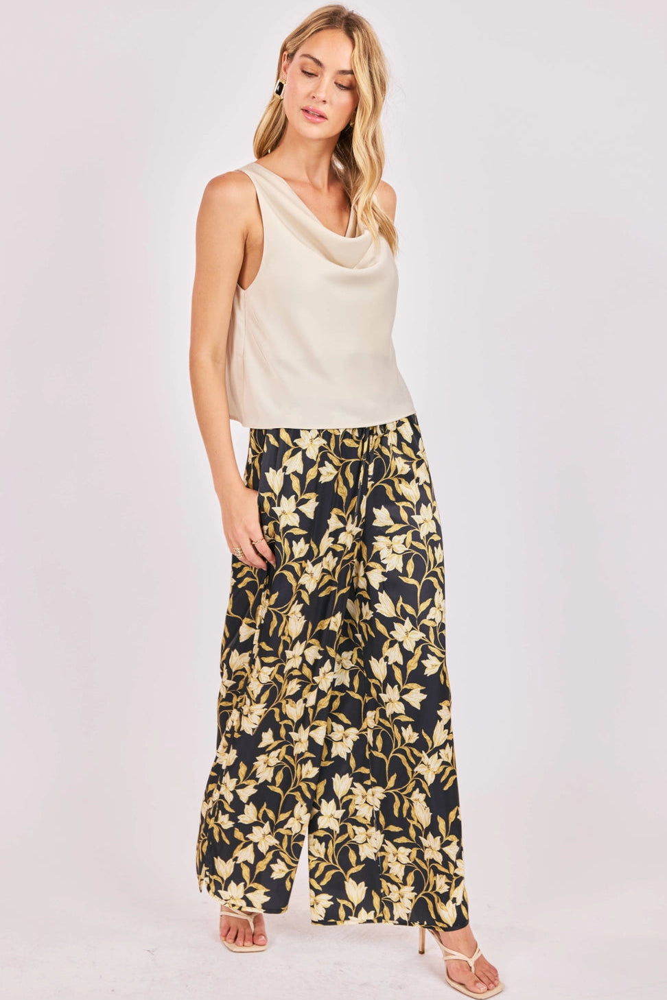 Gala Floral Satin Pants