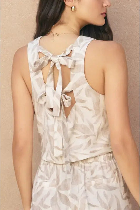 Cami Tie Back High Neck Top