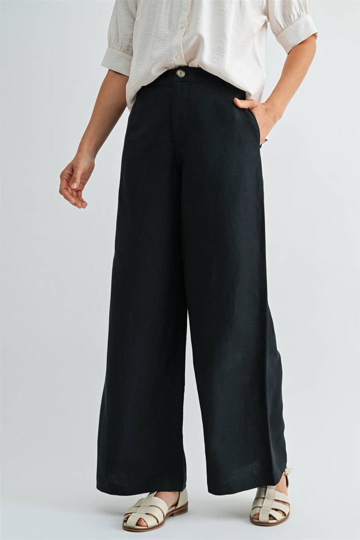 Carol Linen Buttoned Pant